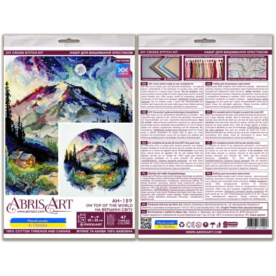 Kits de point de croix Au sommet du monde (Scènes déco) Abris Art AAH-189
