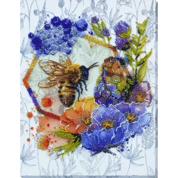 Kit de broderie de perles principal Fleur miel (Scènes de déco) Abris Art AAB-906