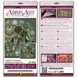 Pagrindinis karoliukų siuvinėjimo rinkinys Majestic išmintis („Deco Scenes“) Abris Art AB-902