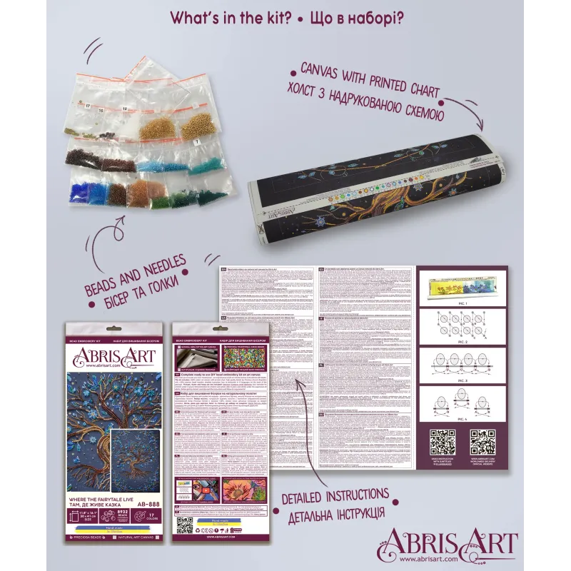 Kit de broderie de perles principal Là où vit le conte de fées (Scènes déco) Abris Art AB-888