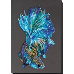 Kit de broderie de perles bleu or (Animaux) Abris Art AAB-746