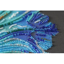 Kit de broderie de perles bleu or (Animaux) Abris Art AAB-746