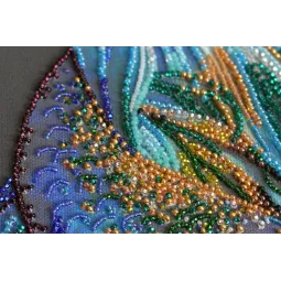 Main Bead Embroidery Kit Blue gold (Animals) Abris Art AB-746