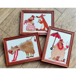 Kryželio siuvinėjimo rinkinys - Aine kolekcija "Happiest Birthday" 21x15 cm SRA1007