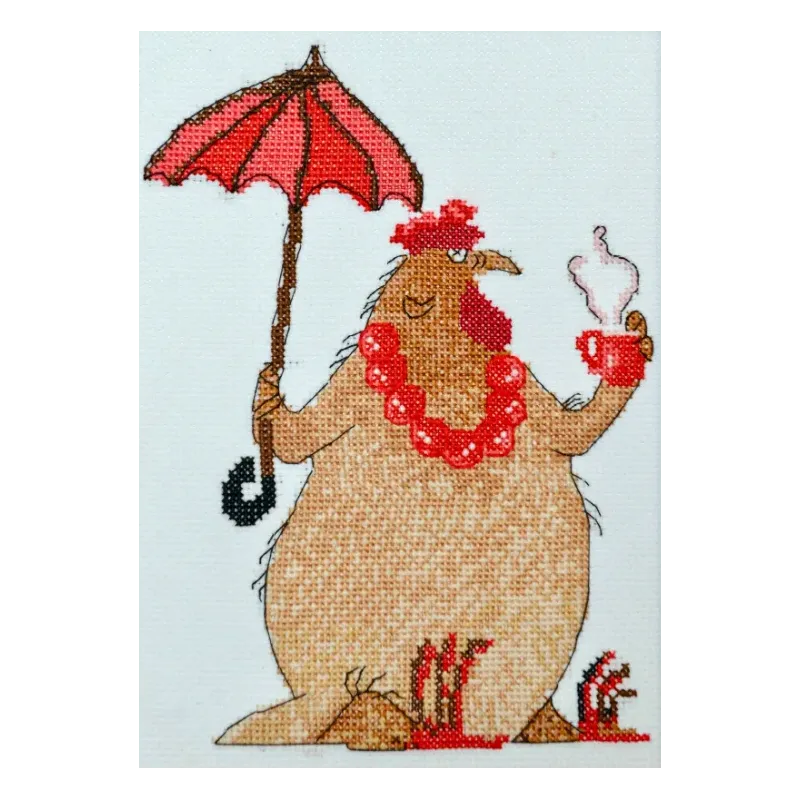 Kreuzstich-Set - Aine Kollektion "Kaffeepause" 15 x 21 cm SRA1005