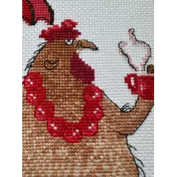 Kit de point de croix - Collection Aine "Coffee Break" 15 x 21 cm SRA1005