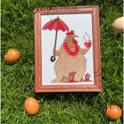 Cross stitch kit - Aine collection "Coffee Break" 15 x 21 cm SRA1005