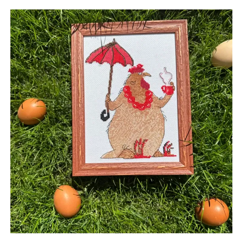 Kreuzstich-Set - Aine Kollektion "Kaffeepause" 15 x 21 cm SRA1005
