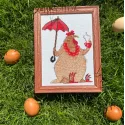 Kreuzstich-Set - Aine Kollektion "Kaffeepause" 15 x 21 cm SRA1005