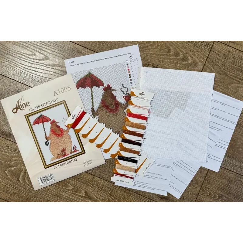 Набор для вышивания крестом - Коллекция Aine "Coffee Break" 15 x 21 cm SRA1005