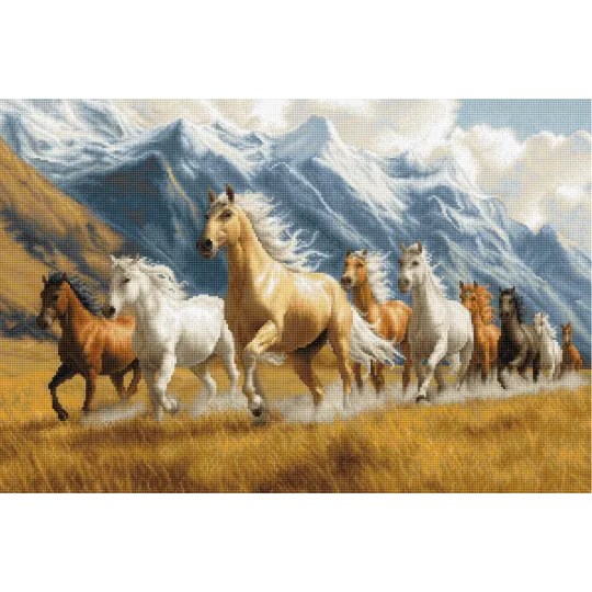 Набор для вышивания крестиком "Свободный дух" 48x32см SB704