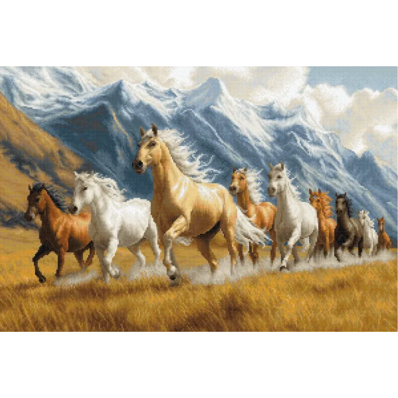 Набор для вышивания крестиком "Свободный дух" 48x32см SB704