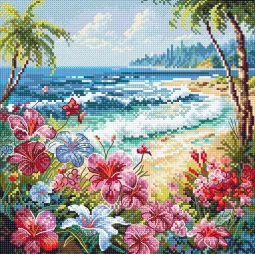 Kit de point de croix "Paradis" 21x21cm SLETIL8099