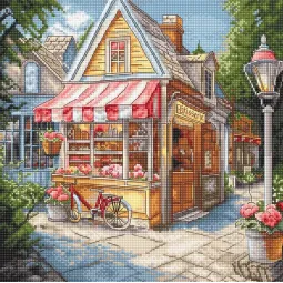 Kit de point de croix "Pâtisserie" 24x24cm SLETIL8098