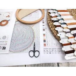 Kreuzstich-Set "Life’s too short for a bad coffee" 29x19cm SLETIL8097