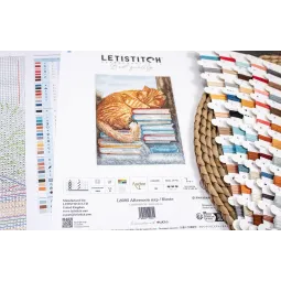 Cross stitch kit "Afternoon nap" 18x24cm SLETIL8095