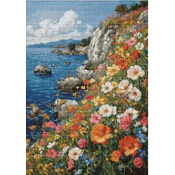 Kryželiu siuvinėjimo rinkinys „Vasaros aromatas“ 27x38cm SBU5054