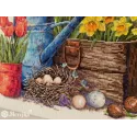 Kryželiu siuvinėjimo rinkinys "Pavasario sodas" 27x40 SK251