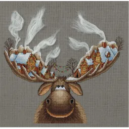 Cross stitch kit PANNA "Christmas elk" PZM-7103