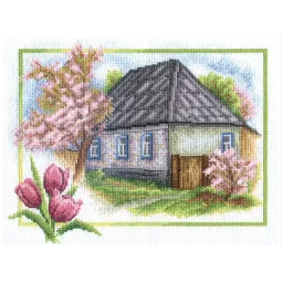 Kryželiu siuvinėjimo rinkinys PANNA "Pavasaris kaime" PPS-0332