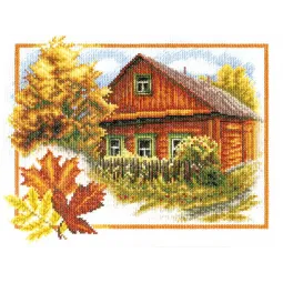 Kryželio siuvinėjimo rinkinys PANNA „Rudens kaime“ PPS-0314