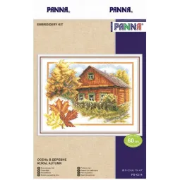 Kryželio siuvinėjimo rinkinys PANNA „Rudens kaime“ PPS-0314