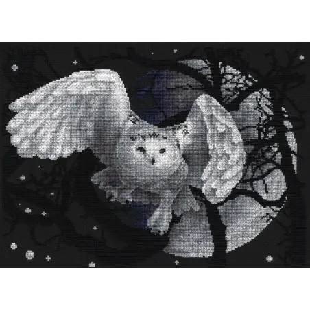(D) Kit de point de croix PANNA "Hibou blanc" PJ-0359