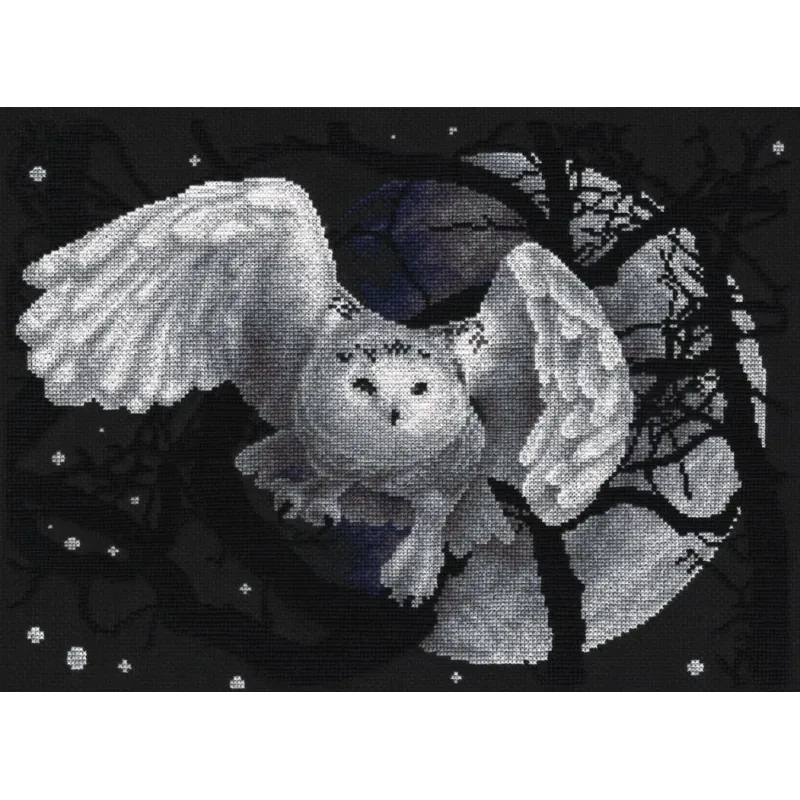 (D) Kit de point de croix PANNA "Hibou blanc" PJ-0359