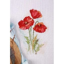 Kreuzstich-Set PANNA "Aquarell-Mohnblumen" PC-7230