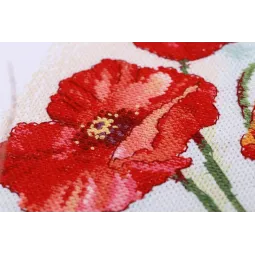 Kit de point de croix PANNA "Coquelicots à l'aquarelle" PC-7230