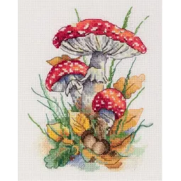 Cross stitch kit KLART "Fly agarics" KL8-515