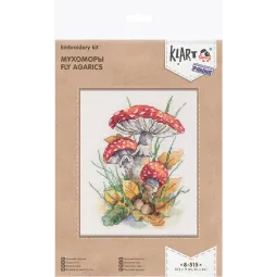 Cross stitch kit KLART "Fly agarics" KL8-515