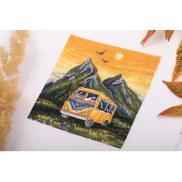 Kreuzstich-Set KLART "Ritt zum Sonnenuntergang" KL8-511