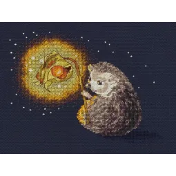 Набор для вышивания крестиком KLART "Ночной свет для ежика" KL8-313