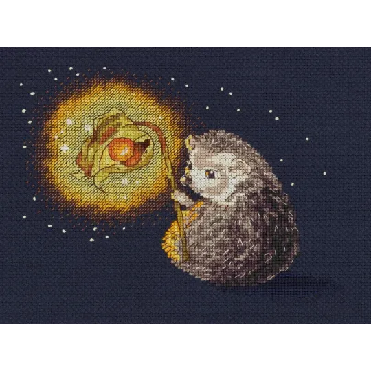 Набор для вышивания крестиком KLART "Ночной свет для ежика" KL8-313