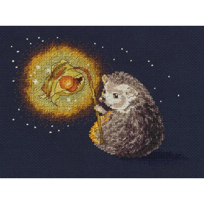 Набор для вышивания крестиком KLART "Ночной свет для ежика" KL8-313