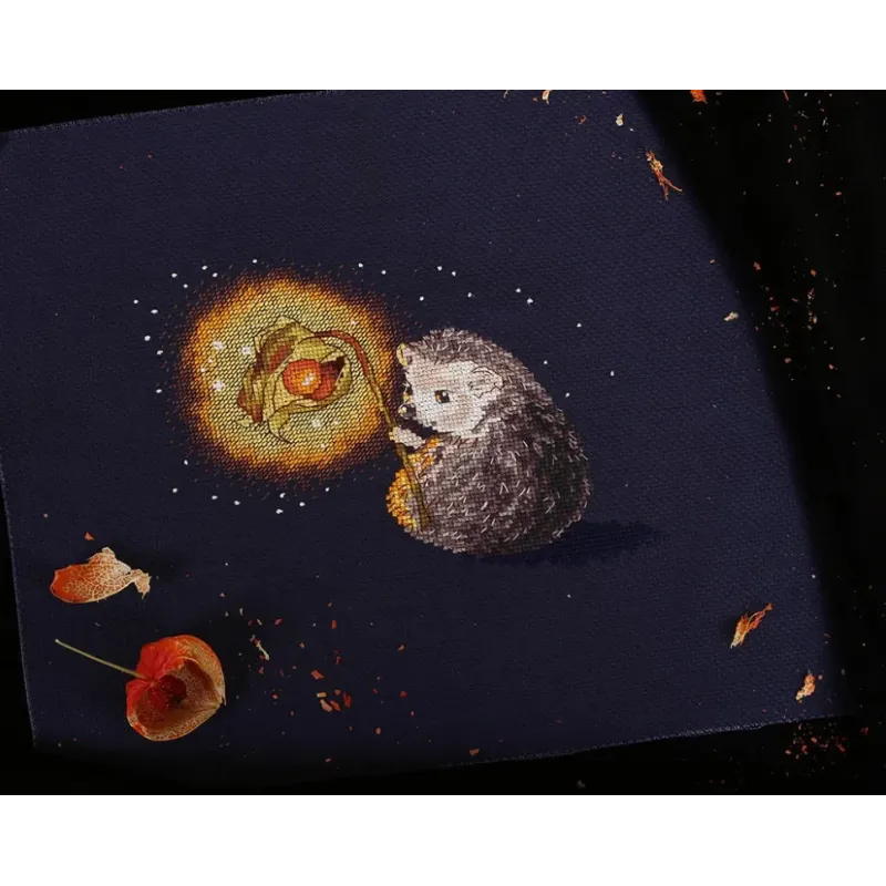 Набор для вышивания крестиком KLART "Ночной свет для ежика" KL8-313