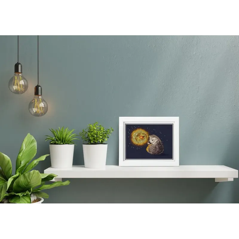 Набор для вышивания крестиком KLART "Ночной свет для ежика" KL8-313