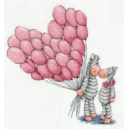 Cross stitch kit KLART "Air kiss" KL8-281