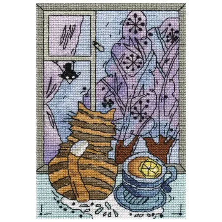 Kreuzstich-Set KLART "Winter vor dem Fenster" KL8-208