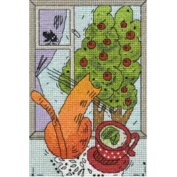 Kreuzstich-Set KLART "Sommer vor dem Fenster" KL8-206