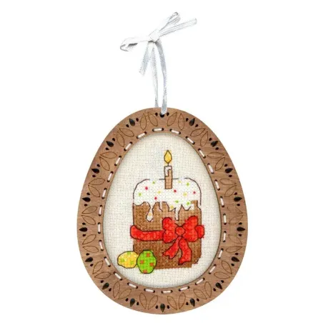 Cross-stich on wooden base "Miniature. Easter composition" SO-094 (ES)