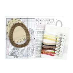 Cross-stich on wooden base "Miniature. Easter composition" SO-094 (ES)