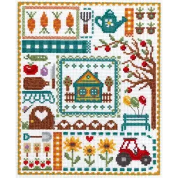 Kryželiu siuvinėjimo rinkinys „Sampler. Mano mėgstamiausias kotedžas“ SNV-846