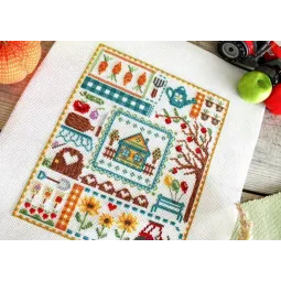 Набор для вышивания крестиком "Сэмплер. В моем любимом коттедже" SNV-846