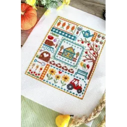 Cross stitch kit "Sampler. At my favorite cottage" SNV-846