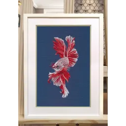 Kreuzstich-Set "Hahn Fisch" S1597