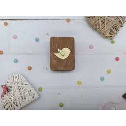 Boîte en bois. Petit oiseau KF057/33