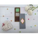 Boîte en bois pour perles. Losange rose KF027/107