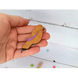 Siūlų vėrimo adata. Paukštis violetinis KF070/1-3